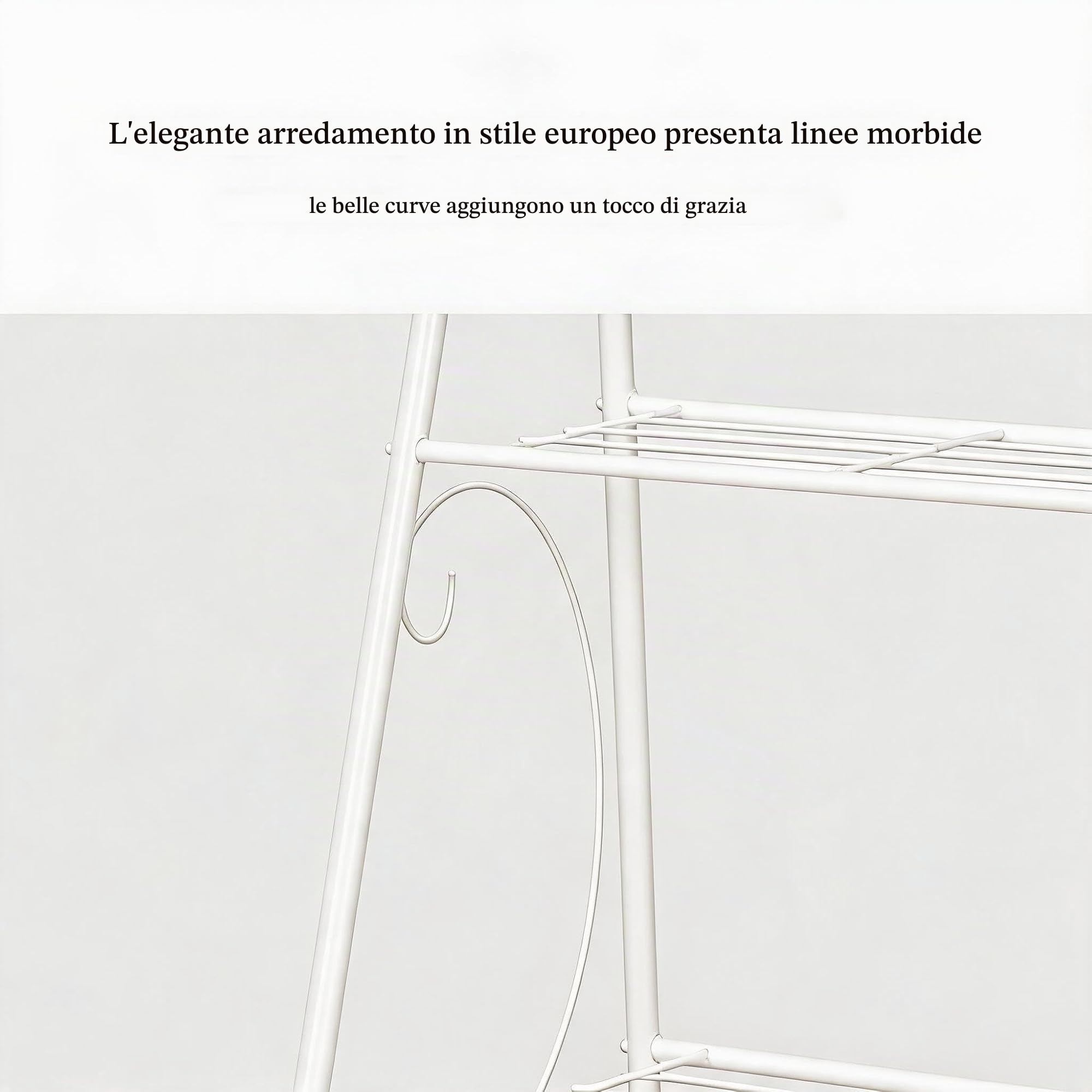 Garvee Portapiante da Interno ed Esterno in Metallo a 3 Ripiani, Supporto per Piante a Scala con Rivestimento Protettivo, Scaffale Portavasi Antiruggine Opaco per Balcone e Soggiorno, Bianco