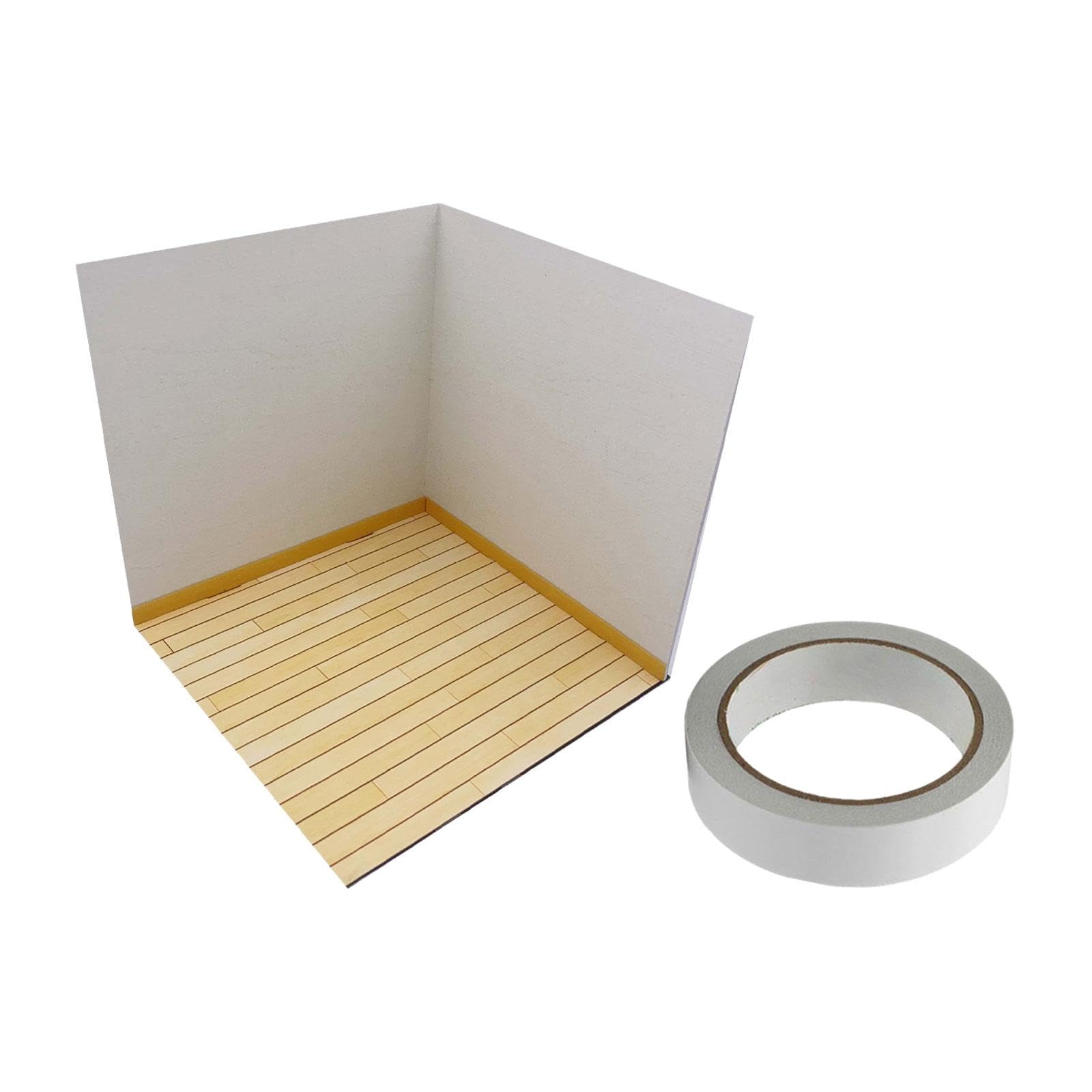 Generic 1/12 Scale Showcase Backdrop Layout Collection Diorama Organizer Display Background for Action Figures Vehicle Scene Toy , Interior, Small