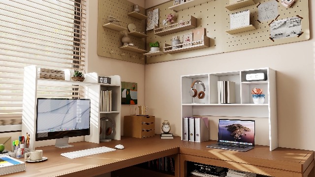 Amazon.com : Giantex Desktop Bookshelf, Wood Desk Hutch Organizer
