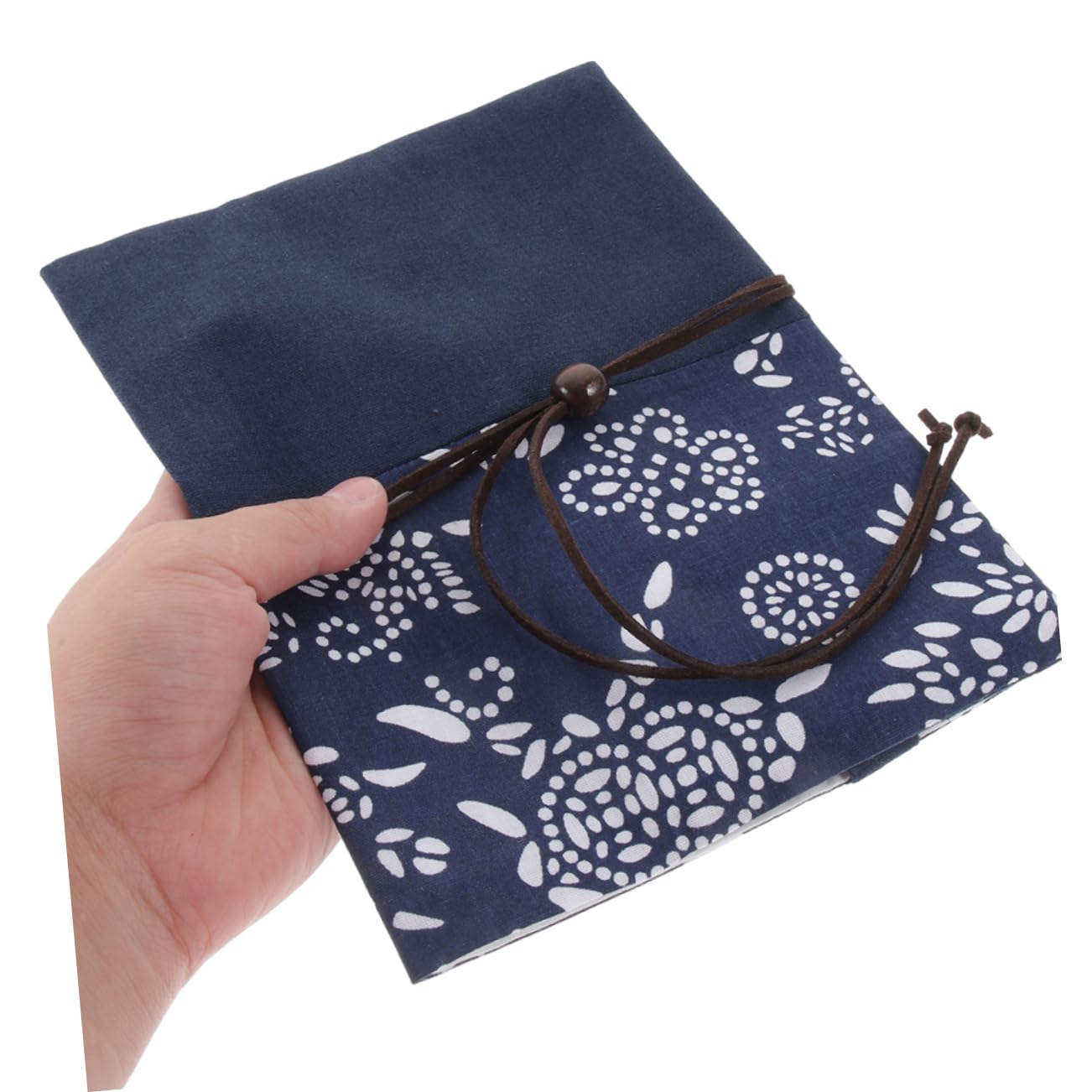 Tofficu 4 Pièces Protecteur de couverture de livre en tissu teint bleu encre livre decoration livre décoration afficher décor de livre en tissu protège-livre ornemental livre protecteur