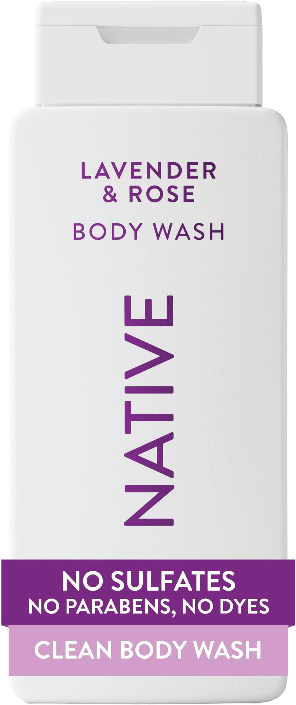 Body Wash Contains Naturally Derived Ingredients | For Women & Men, Sulfate, Paraben, & Dye Free Leaving Skin Soft and Hydrated | Lavender & Rose 18 oz