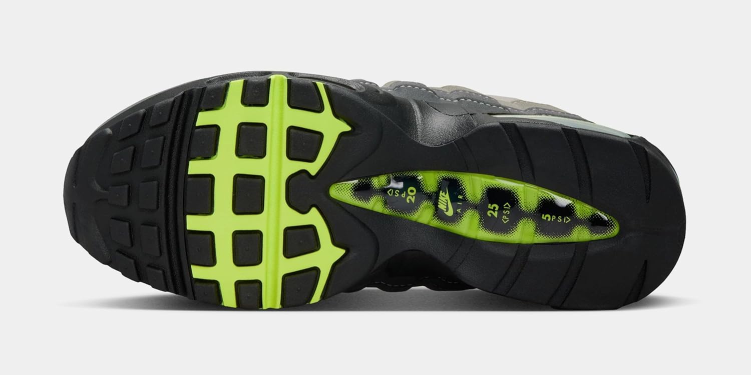 Nike Air Max 95 Big Bubble Neon Womens Running Shoes (Black/Neon Yelow/Anthracite/Light Graphite)