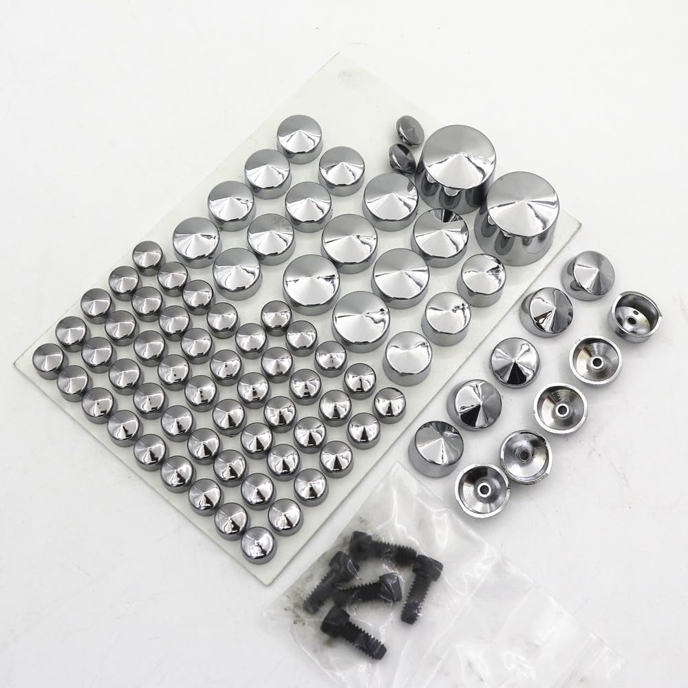 81Pcs Bullone Tappi Topper Copertura per Harley Softail Twin Cam 2007-Up