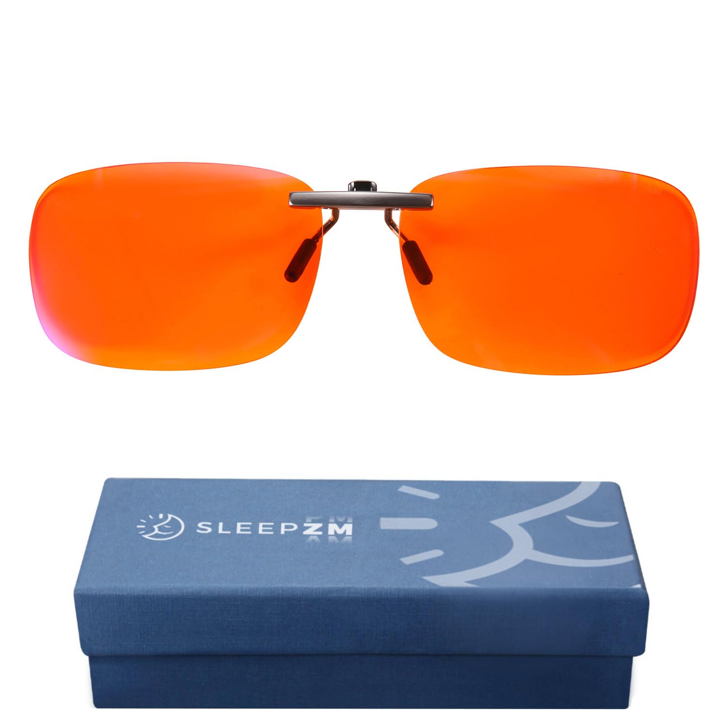 100% Clip On Blue Light Blocking Glasses - Better Sleep Anti Eye Strain Protection - Computer Gaming Women Men