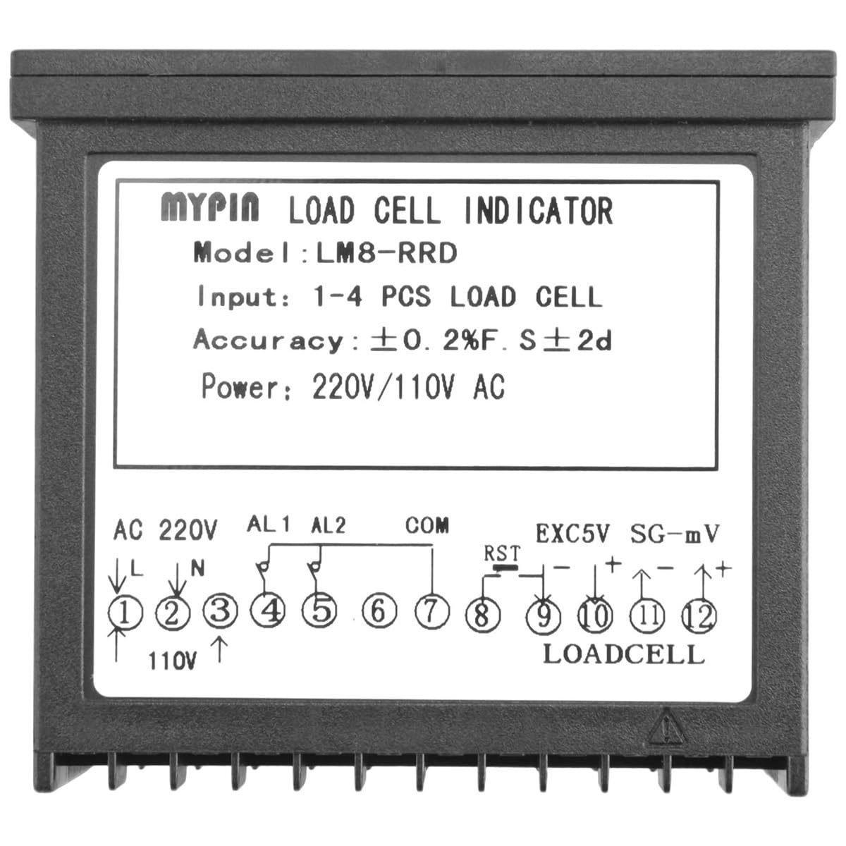 Front view of MYPIN Digital Weighing Controller