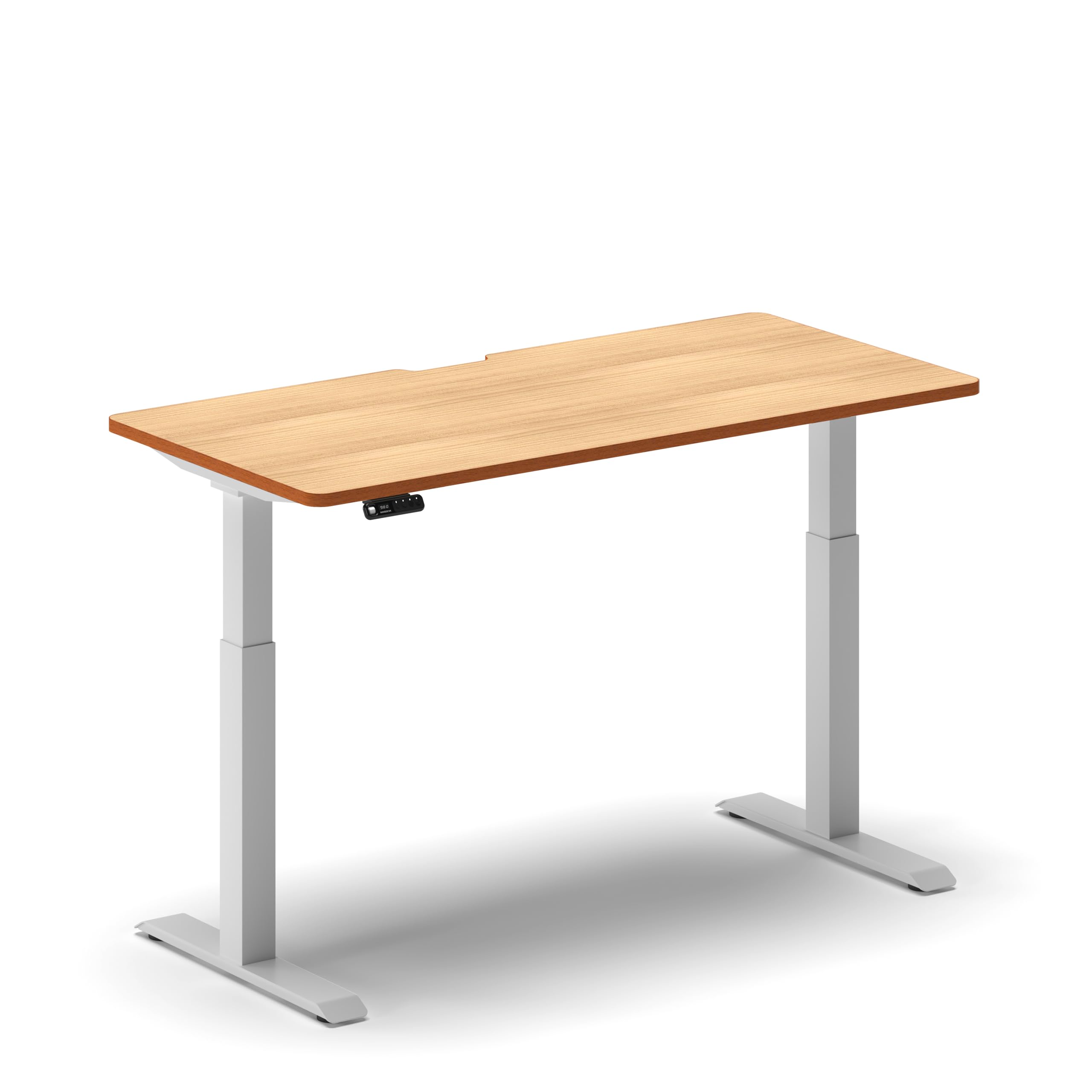 Navodesk Electric Height Adjustable Computer Desk, Bluetooth Enabled White Frame (Frame+Top) (Oak, 47 x 30 inch)