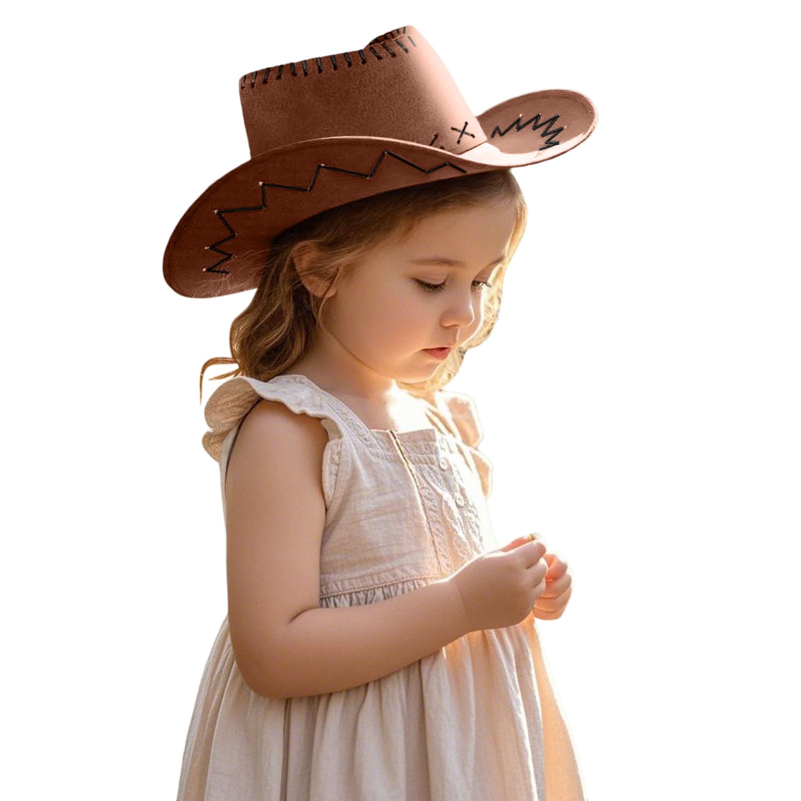 Générique Chapeau De Cowboy En Daim Synthétique Pour Enfants Chapeau Cowboy Enfant,Chapeau De Cowboy Enfant Pour Fêtes À Thème,Déguisements,Costumes D'halloween,Vêtements Pour Enfants
