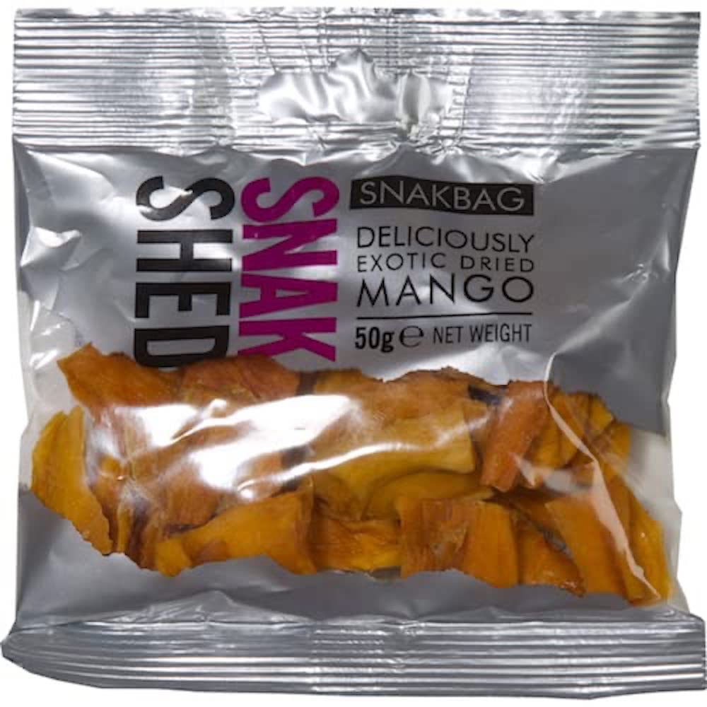 Snak Shed - Dried Mango (35g) - Deliciously Exotic Dried Mango, Natural Source of Vitamin A, B9 & C, Dried Fruit Suitable for Healthy Snacking, Vegetarian, Vegan