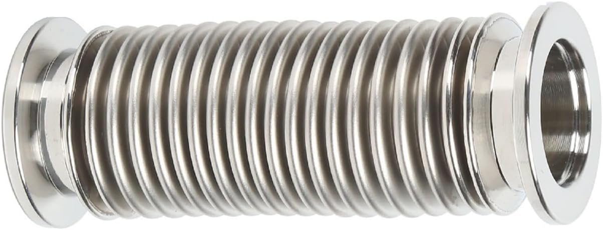 SS304 Vacuum Bellows – Flexible Metal Hose with KF25 Flanges for Lab or Industrial Systems(KF16XL300MM 147g)