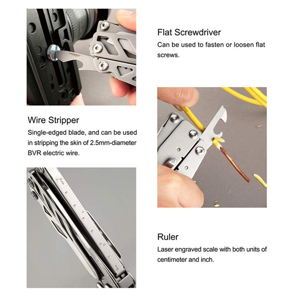 Nextool Flagship Pro 16-in-1 Multitool KT5020 Pocket Multi Function Pliers Durable Stainless Steel Multi Tools for Outdoor Survival, Camping, Fishing, Hiking, Hunting Backpacking
