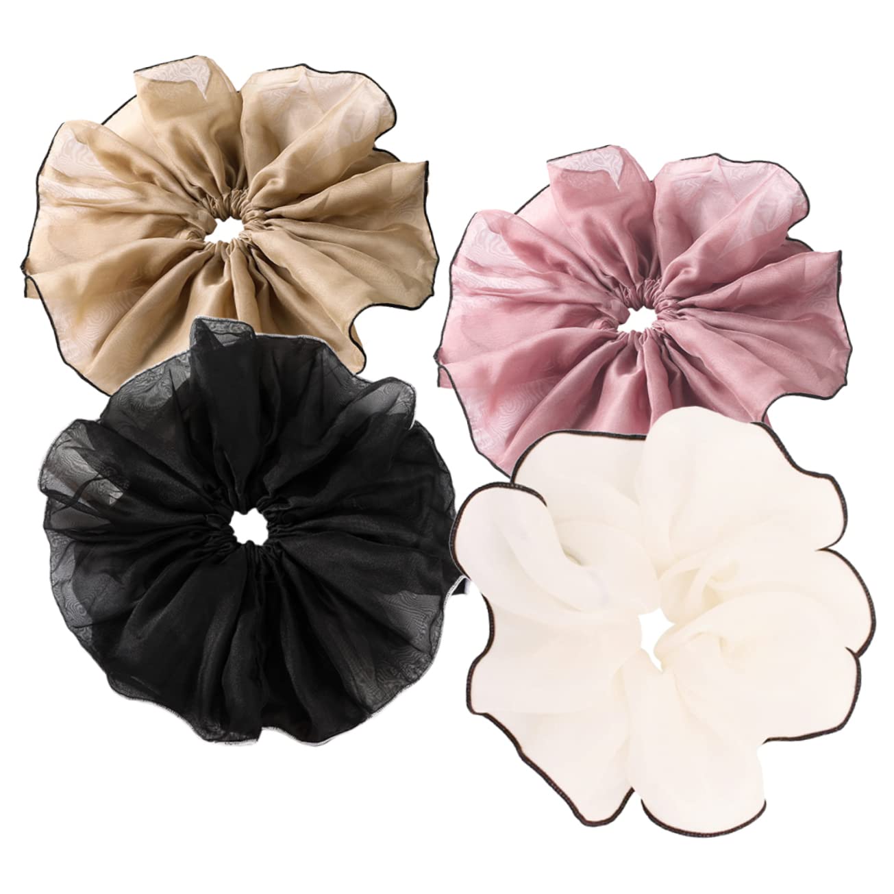 Beavorty 16piezas Scrunchies De Gran Para Mujer Coleteros De Pelo Elásticos Neutros Para Peinados De Fiesta y