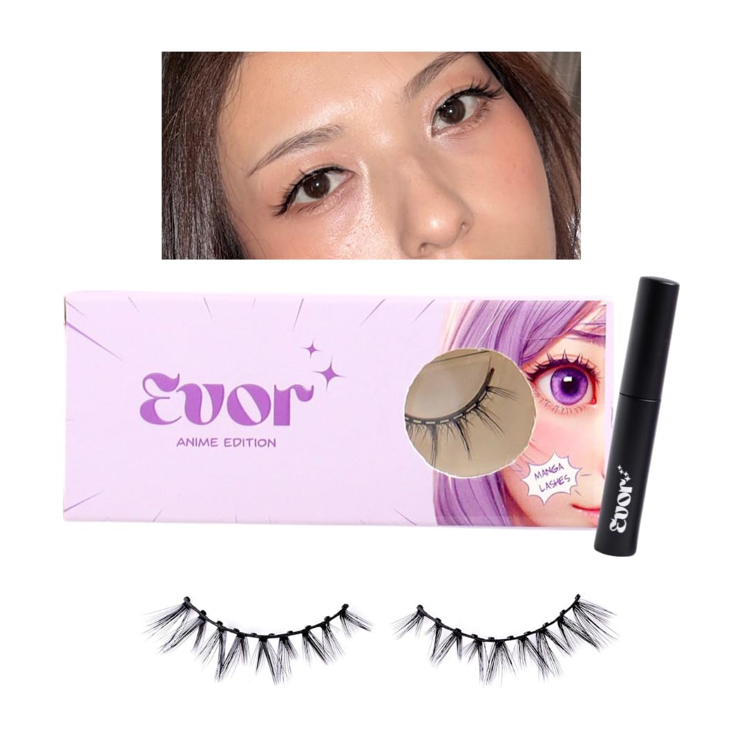 EVOR Magnetic Manga Eyelashes (Neko) with Free Magnetic Eyeliner | Reusable Lightweight Lash Set for Natural Eye Makeup | Easy-to-Apply Magnetic Lash Kit for Women & Girls-picture-48