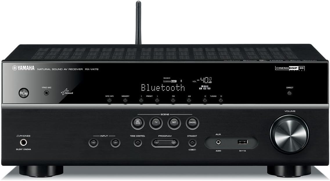 Yamaha RXV479BL 5.1Channel MusicCast AV Receiver with