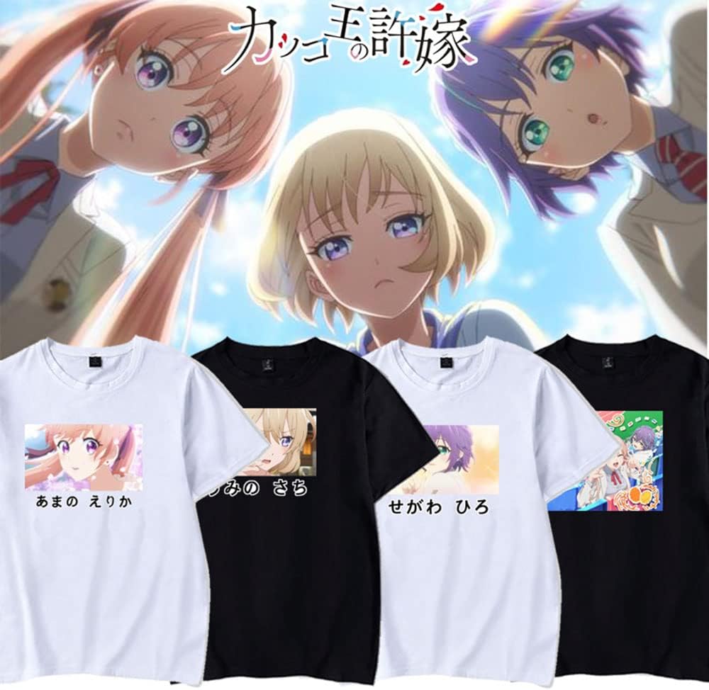 Amazon Co Jp カッコウの許嫁 Tシャツ メンズ 半袖 天野エリカ 海野幸 瀬川ひろ 丸首 アニメ 日常服 通気性 ファッション 柔らかい 夏服 2 2xl ファッション