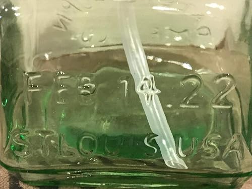 Miniatura 4 de Dispensador de jabón/loción de vidrio verde - En relieve con Dazey Churn Mfg. Co.