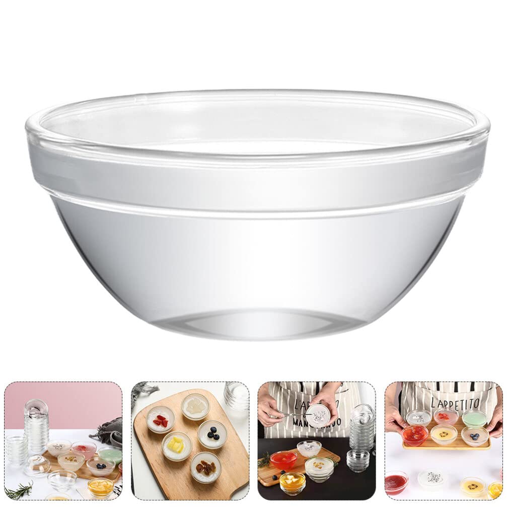 10 Piezas Cuencos De Cristal Para Postres Y Gelatinas Con Diseño Transparente Resistentes Al Microondas Y Refrigerador Para Cocina Y Servir