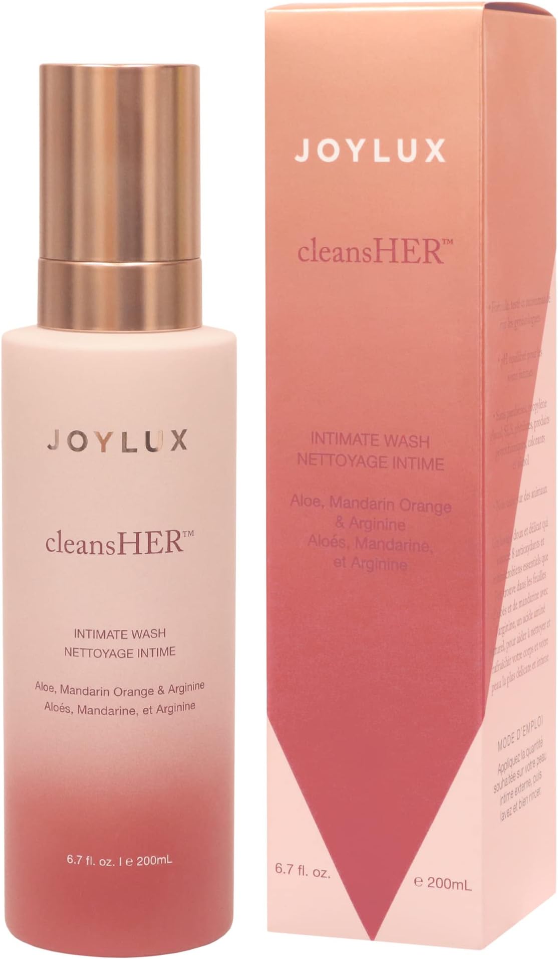 cleansHER, Intimate Feminine Wash, Cleanser for Sensitive Skin, Essential Oils, Light Scent, Helps Promote Lasting Hydration, No Synthetic Fragrances (200mL)