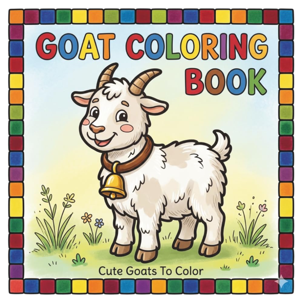 Goat Coloring Book: Coloring Book For Kids | Cute Animal Coloring Book | Cute Goat Coloring Book | Goats For Kids | Kid Coloring Book | Coloring Pages For Children Ages 3-6