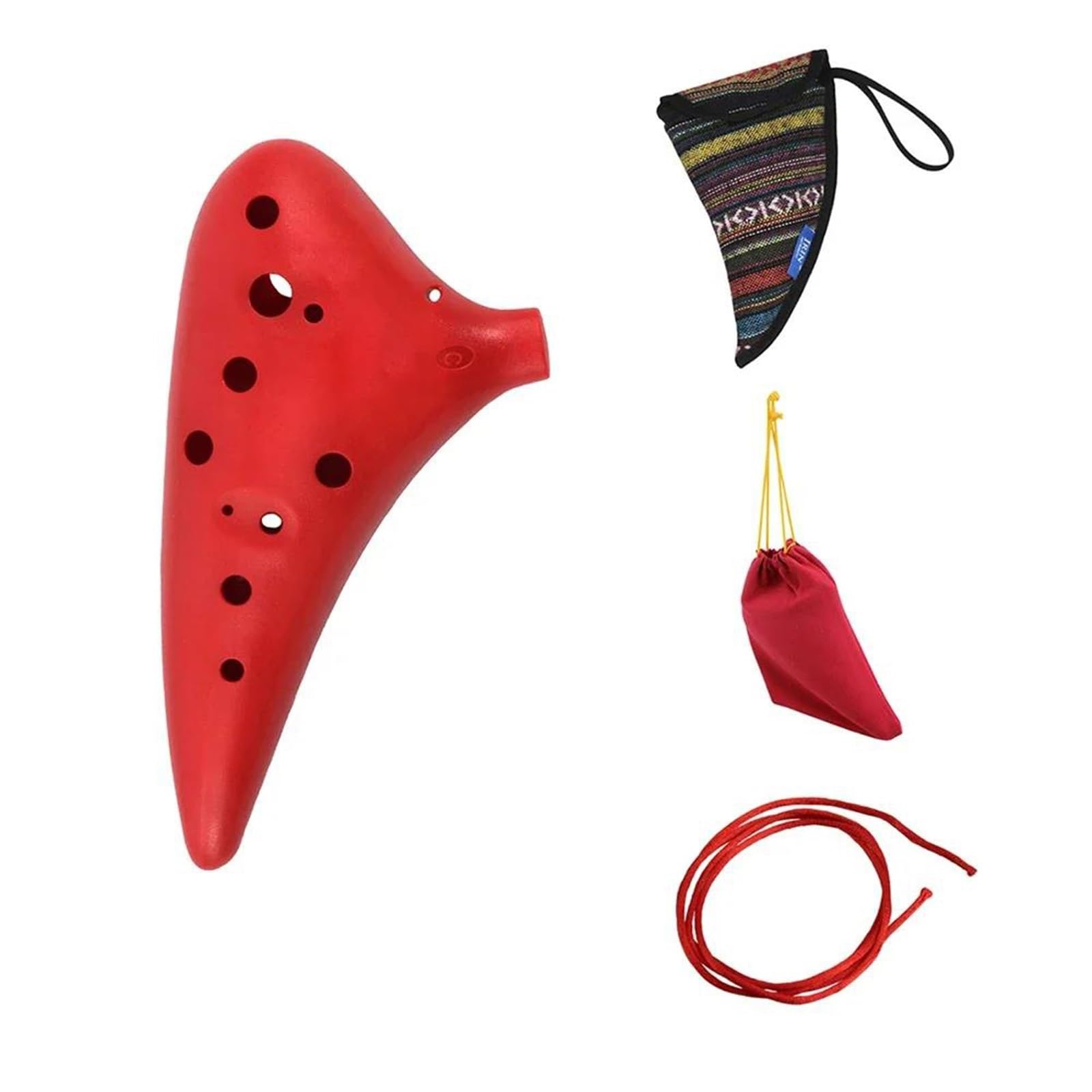 Set Ocarina Ocarina A 12 Fori In Plastica ABS Adatta Agli Amanti Della Musica Dotata Di Borsa Per Il Trasporto
