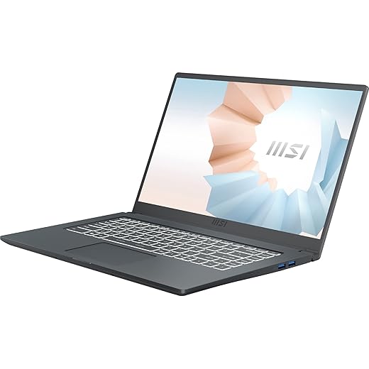 MSI Modern 15A Thin and Light Daily Laptop: 15.6" FHD 1080p, Intel Core i5-1155G7, Intel Iris Xe, 8GB, 512GB SSD, Win10, Carbon Gray (A11MU-654)