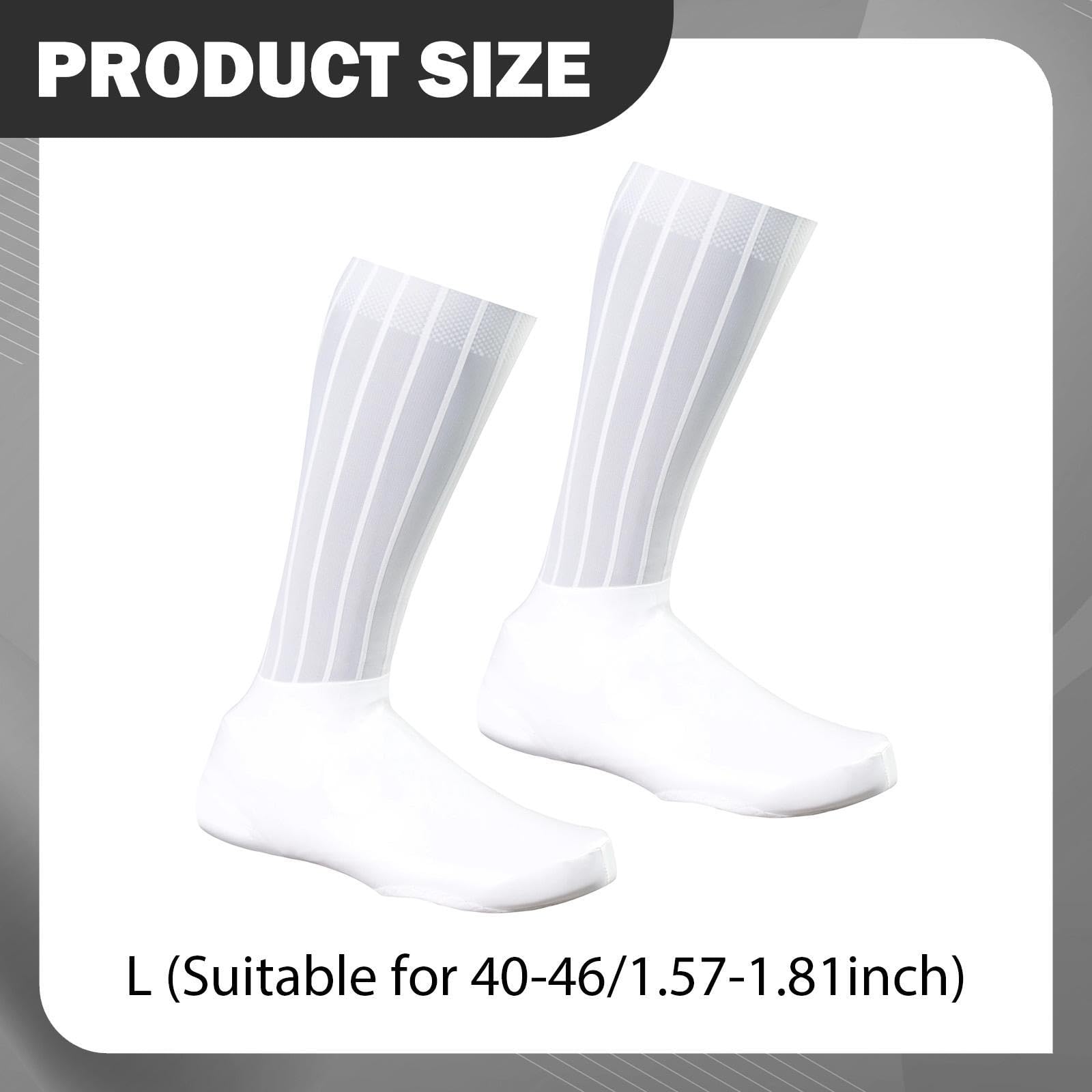 Fundas Impermeables de 2 Piezas para Zapatillas de Ciclismo, Protectores Lavables para Calzado de Bicicleta, Accesorios de Protección de Tela, White L