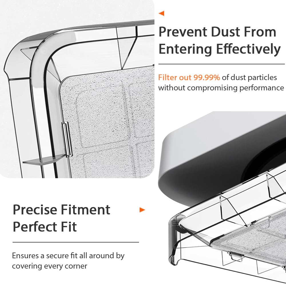 JEMACHE Supporto Per Mac Mini / Mac Studio Con Base Filtrante Antipolvere, Design Minimal E Angoli In Silicone