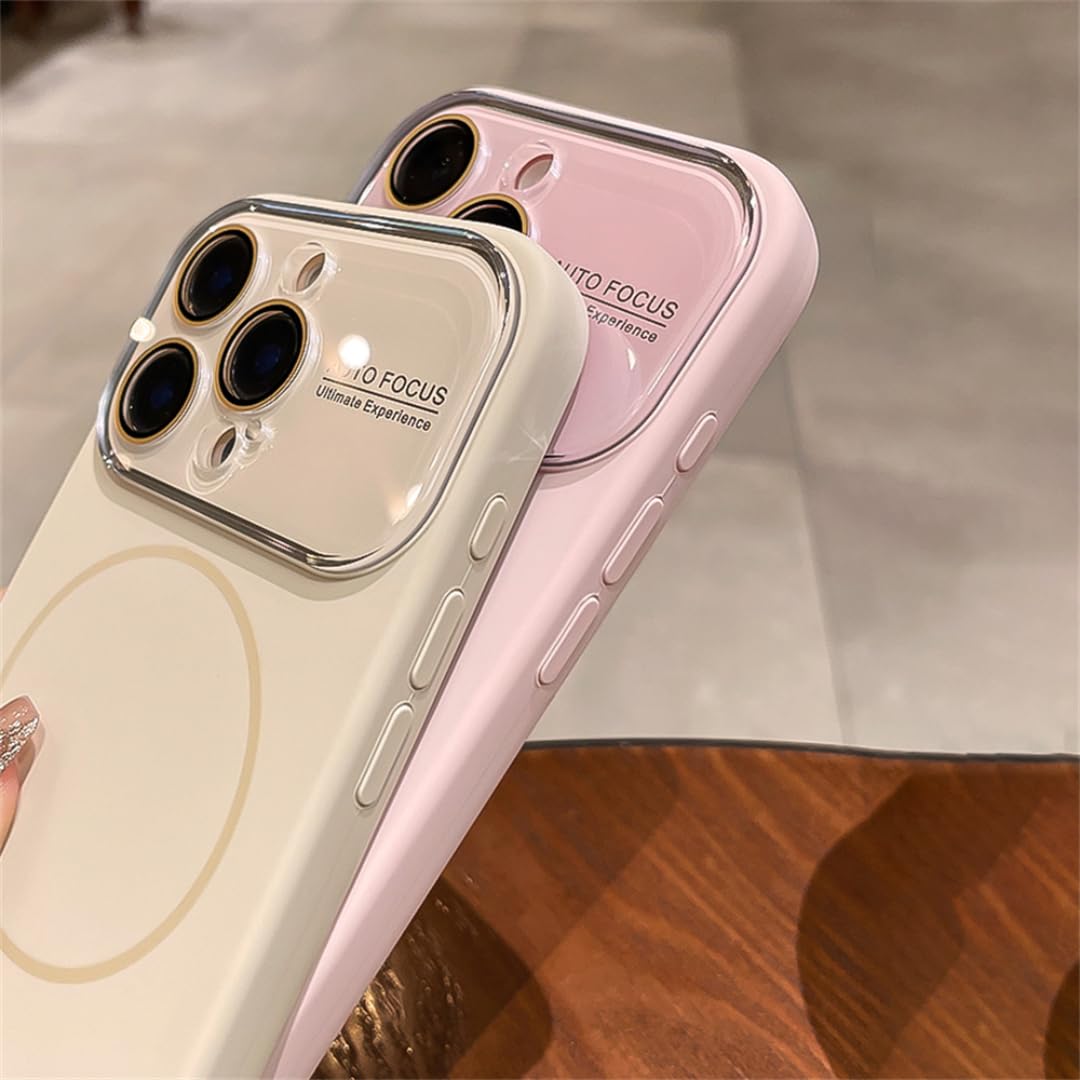 Set di due custodie in silicone per iPhone Air con ricarica magnetica, vetro protettivo per la lente (per iPhone Air/rosa ciliegio)