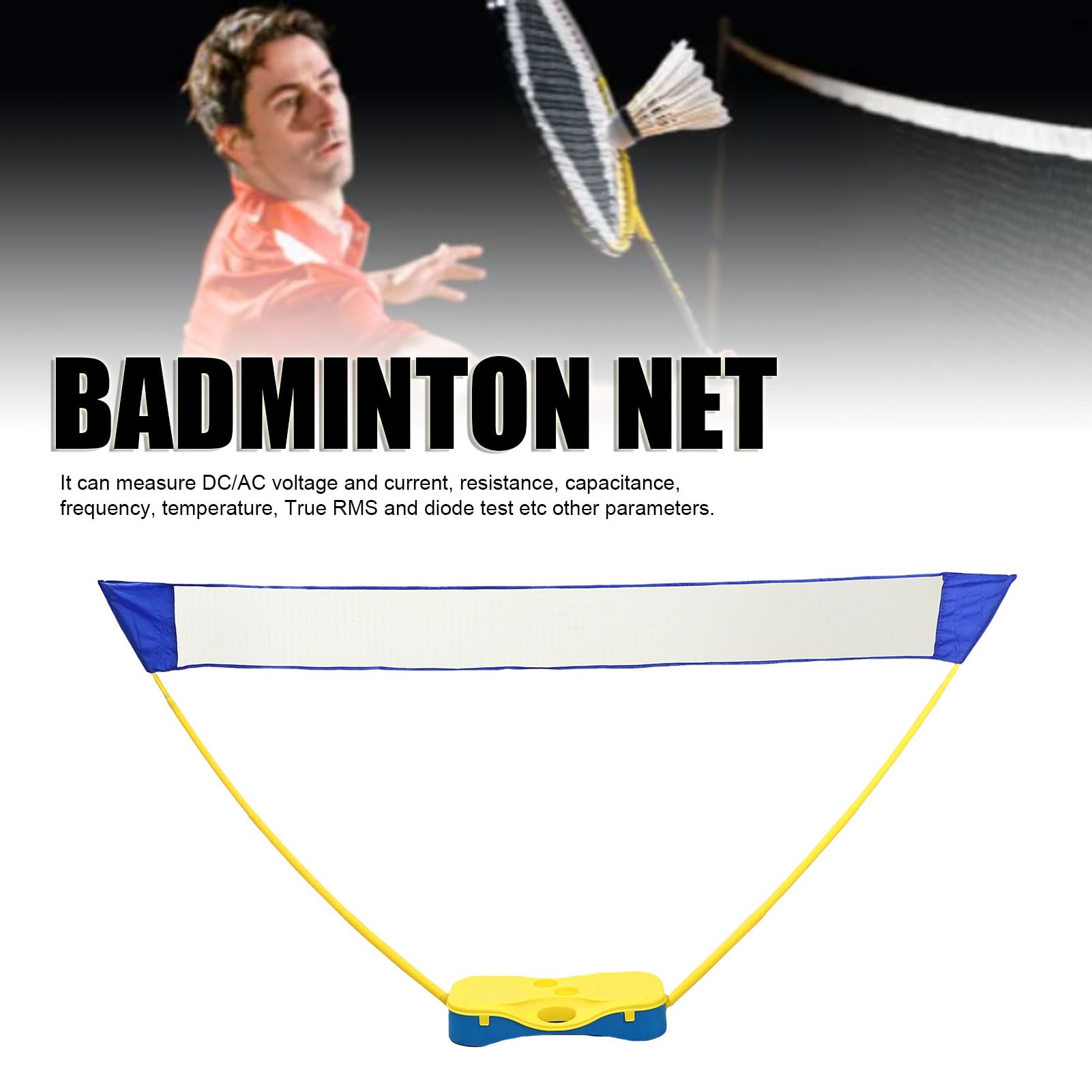 Portable Badminton Net, 9,8 Piedi di Tennis Portatile Rete Sportiva, Shuttlecocks Net Instant Istant Setup per il Cortile Divertimento Beach Park Picnic Games Outdoor