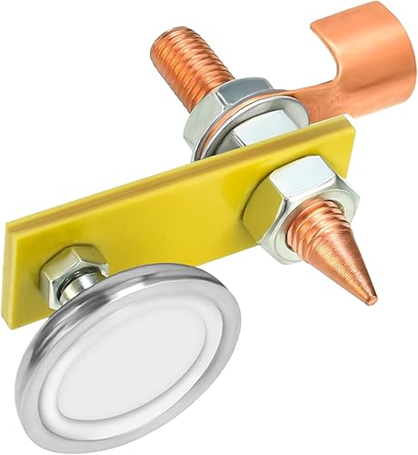 Miniatura 4 de BAYTORY - Abrazaderas de soporte de soldadura magnética mejoradas, herramienta de abrazadera de tierra, cabeza de imán de soldadura de fuerte