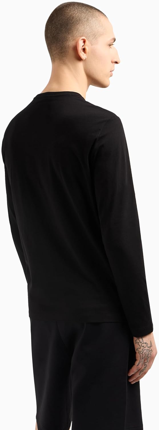 Armani Exchange Mens Long Sleeve Small Icon Logo Tee - Image 4