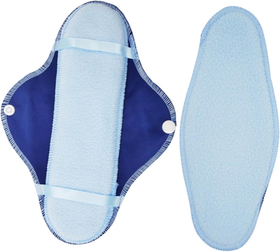COLLBATH 16pcs Reusable Pads Washable Menstrual Pads Soft Sanitary Towel for Women Portable Foldable Storage Bag