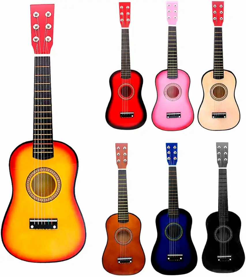 Mini Violão Palheta Crianças Infantil Corda Em Aço Acústico (ROSA)