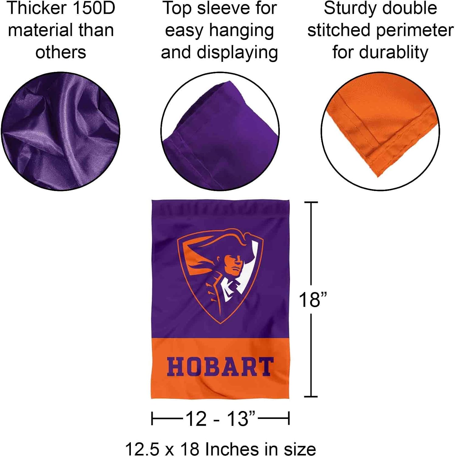 College Flags & Banners Co. Hobart Statesmen Logo Garden Banner Flag