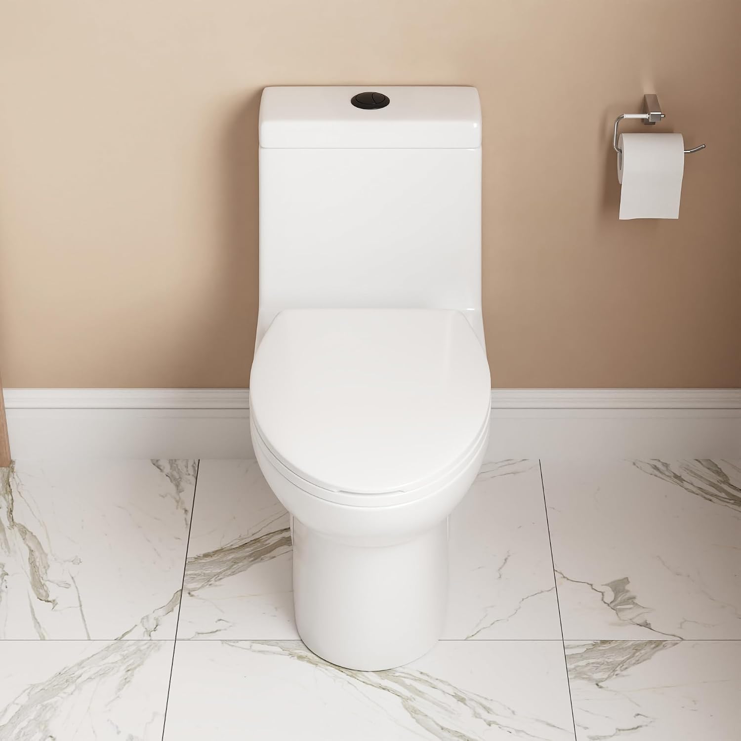 Inodoro One Piece DeerValley 12" Rough-In, Dual Flush, Blanco