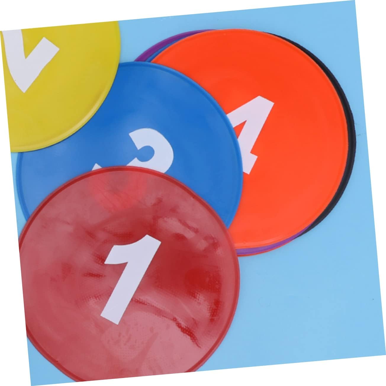 11pcs Digital Volleyball Court Floor Markers Variety Colors Sizes Spots Markers for Gym Sports Random Color