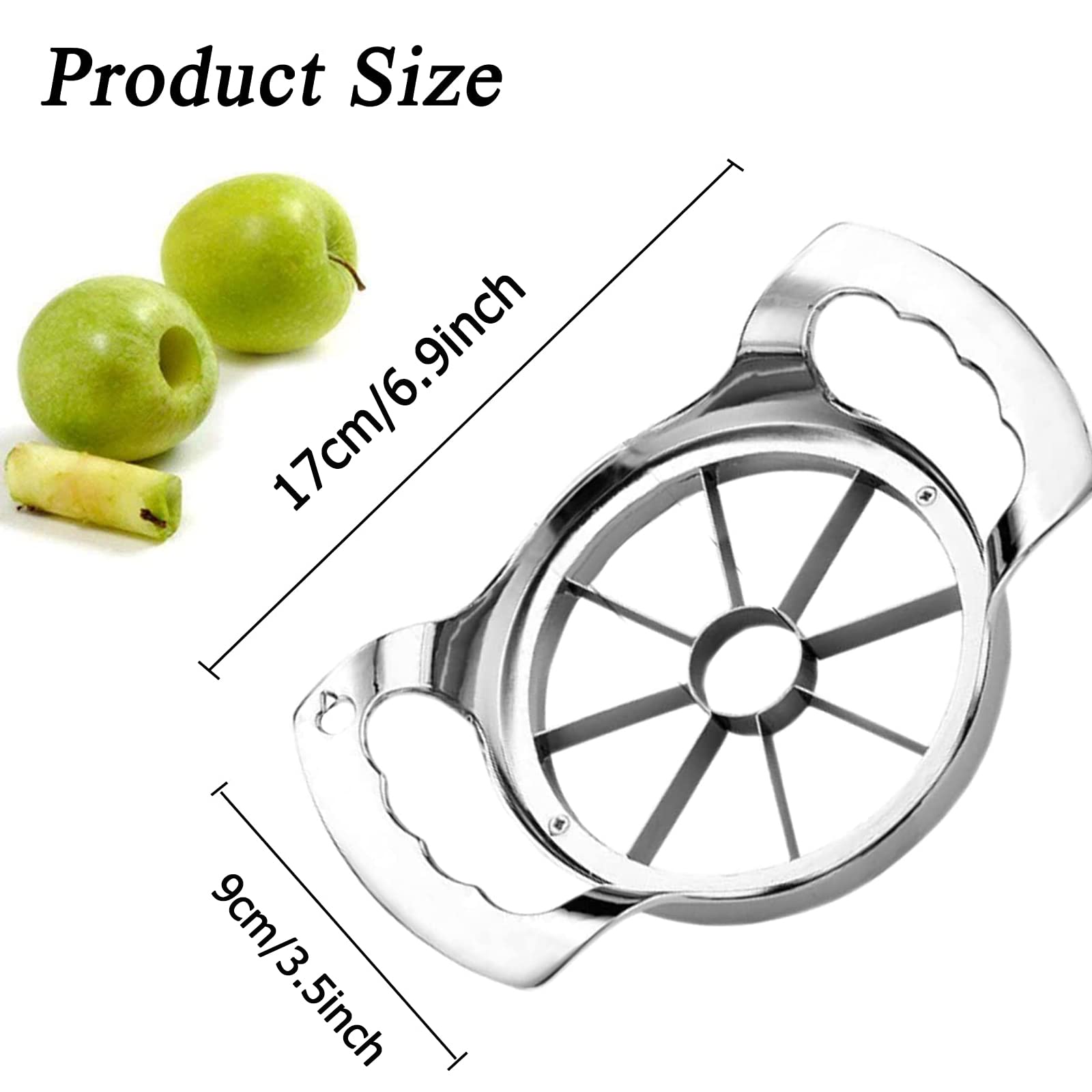Obstschneider Edelstahl Mit 8 Klingen - Apfelspalter Für Äpfel, Birnen, Kartoffeln & Zwiebeln