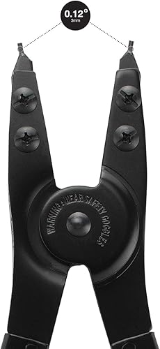 Miniatura 4 de Neiko 02130A Juego de alicates de anillo de presión de 16 pulgadas, 2 piezas, alicates externos e internos, rectos, puntas de 45, 90