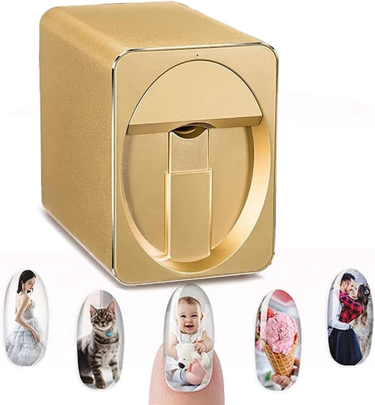 DARZYS Digital Mobile Nail Art Printe, Support WiFi/DIY/USB, Multifunction Portable Mobile Nail Painting Machine for Nail Studio/Manicurist/Nail