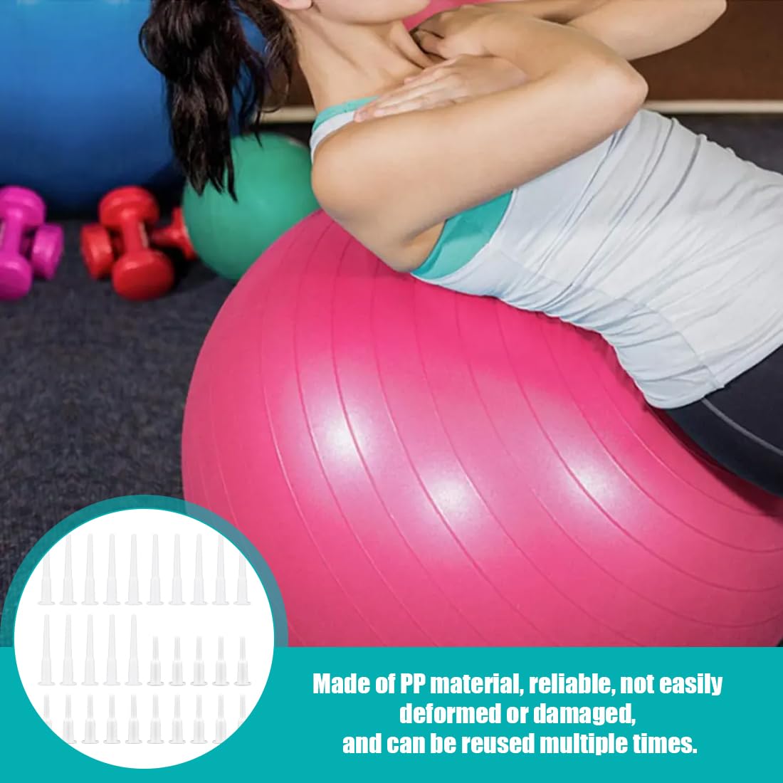 30 Pièces Yoga Ball Air Plug, Bouchons Pour Ballon De Yoga, Kit De Remplacement Pour Ballon Gonflable, Ballon Gym, Ballon Grossesse Air Plug, Exercise Ball Plug Kit De Remplacement(2Taille)