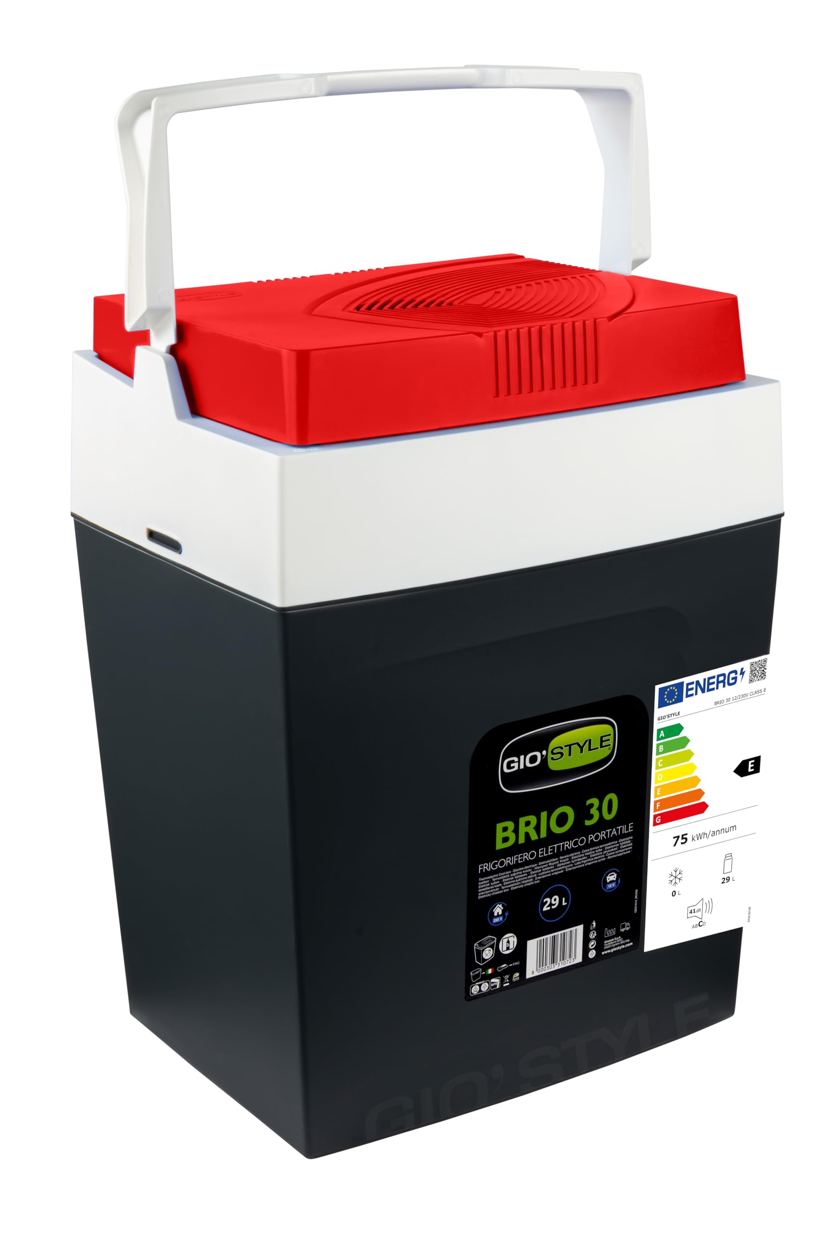 GioStyle Frigo Elettrico Portatile Brio 30 | 29 L | Doppia Alimentazione 230V/12V | Facile da Trasportare