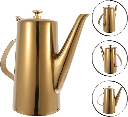 Miniatura 10 de HEMOTON Dispensador de aceite de oliva de acero inoxidable, contenedor de almacenamiento de aceite, vinagre, salsa de soja, lata de agua fría, 1.5 L