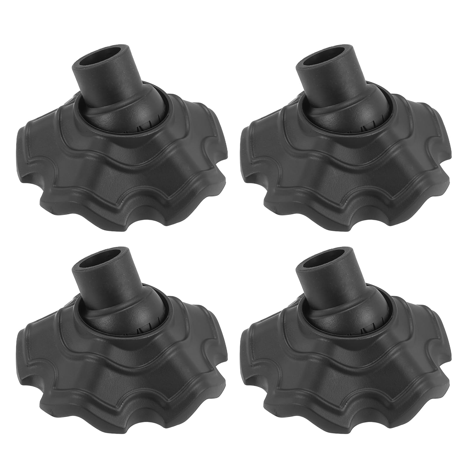 sourcing map 4Pcs Camping Chair Feet, Plastic Furniture Leg Covers for 0.63 Inch Legs, Anti-Sinking Frog Feet for Outdoor Moon Chair Folding Camping Accessories, Black