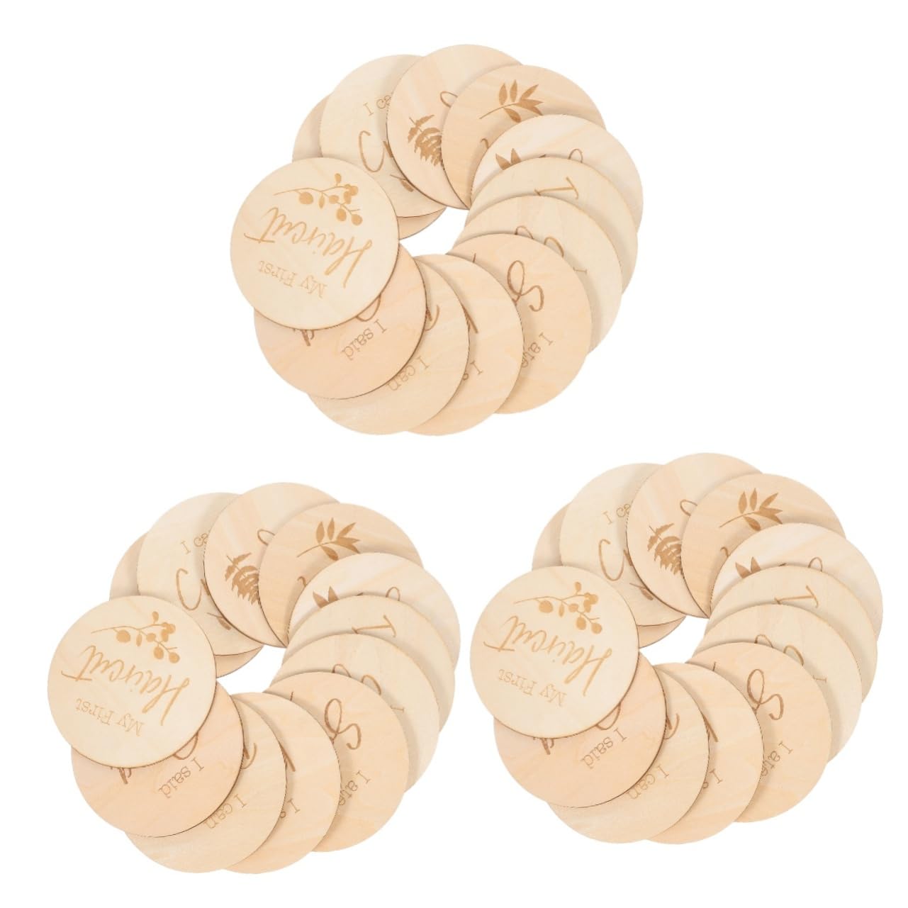 TOYANDONA 3sets Baby Karte Baby Wachstum Karten Foto Requisiten Baby Dusche Track Neugeborenen Zeichen Baby 12 Stücke * 3