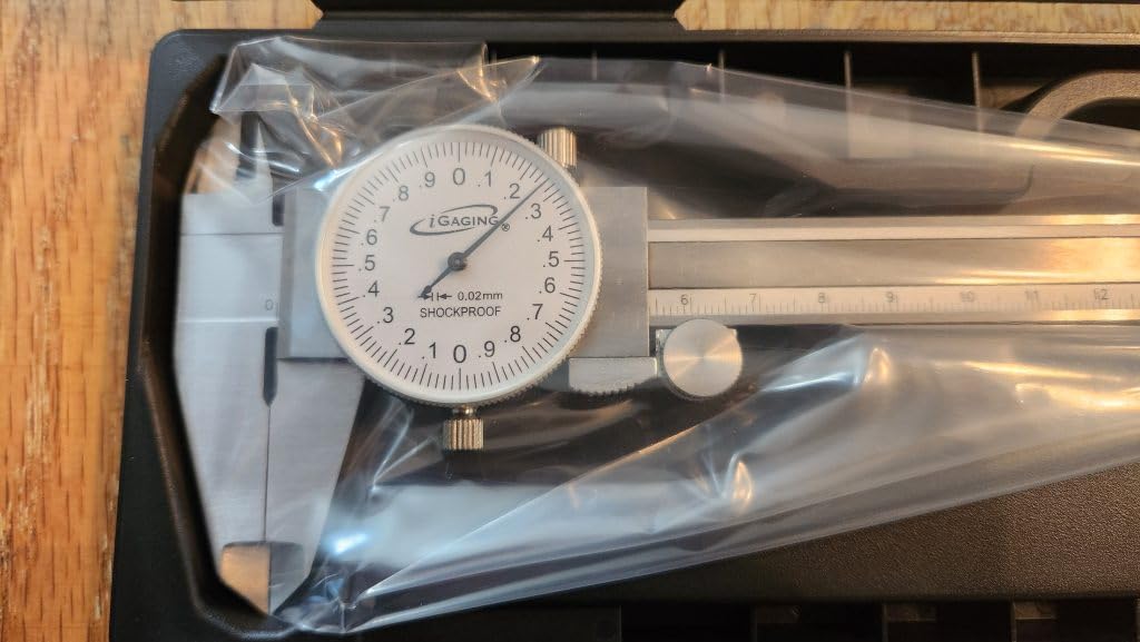 0-150mm Metric Shock Proof Dial Caliper, Graduations .02mm