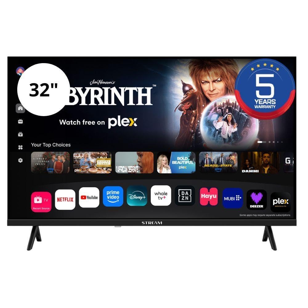 Stream System - Smart Easy Whale TV 32, HD Ready, Frameless (senza cornice), Chromecast e Miracast integrati, Google Assistant, WiFi, DVB-T2/C/S2, modalità hotel - Modello S32HWKA1