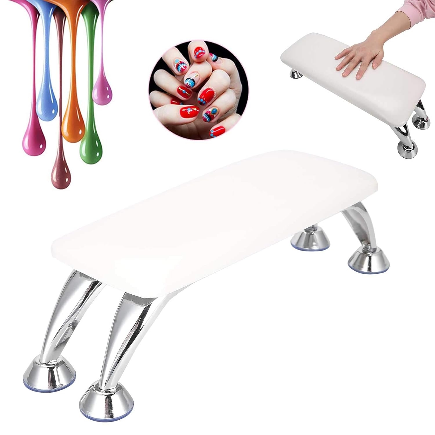 Microfiber Leather Hand Rest for Nails Tech, Hand Rest Pillow for Nails Toenails, Detachable Nail Art Accessories Tool