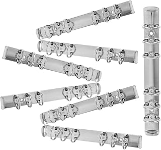 HONMEET 7 Peças Fichário Fichário A6 Caderno Espiral Caderno De Metal Clipe Fichário A6 Encadernação Pentes De Coluna 6 Fichário De Diário Fichário Álbum De Fotos Fichário Redondo