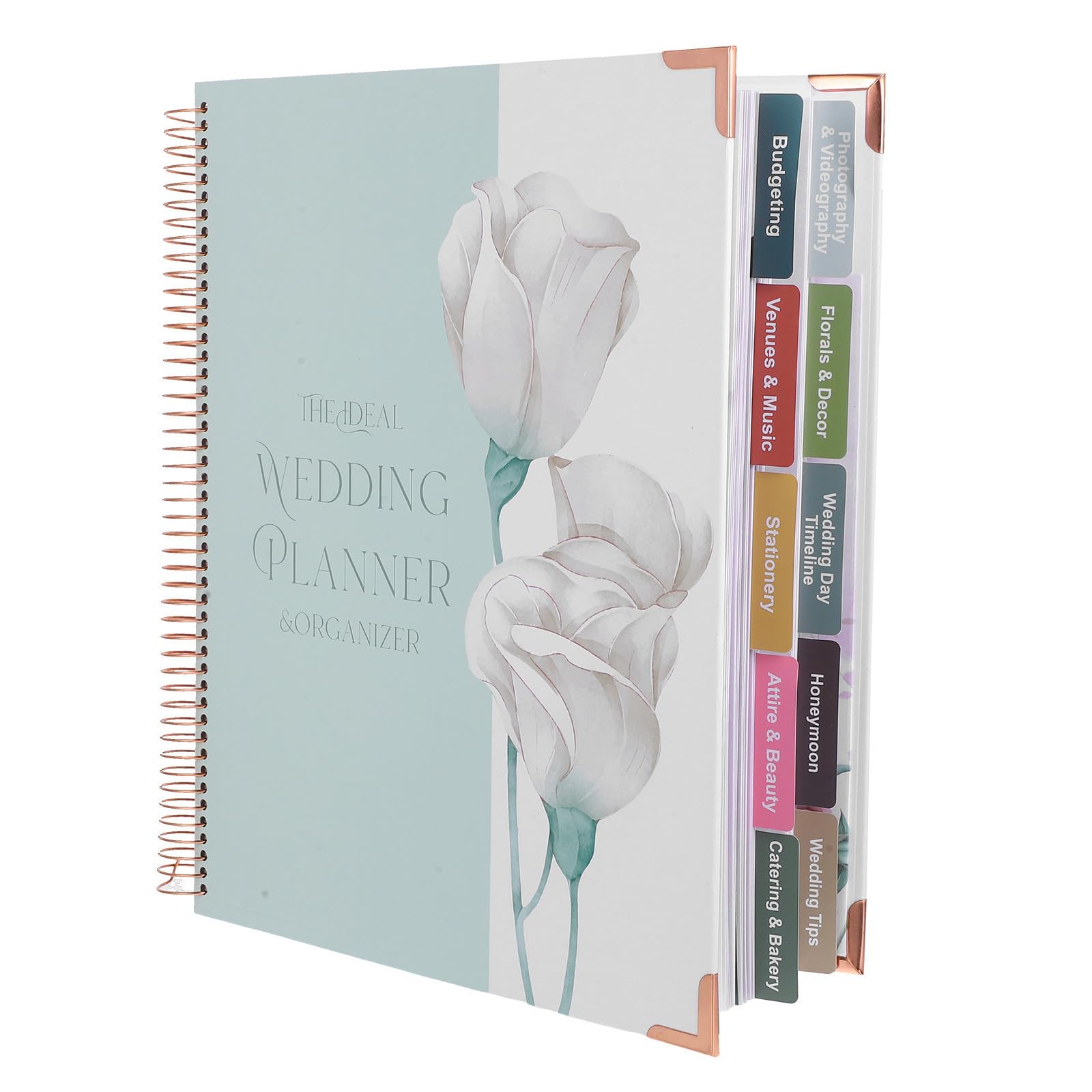 Healeved Notizbuch Design Ordner für Hochzeitsplanung und Verlobung Hochzeitsplaner aus Papier Planer Buch mit Verlobungsplanungsbereich