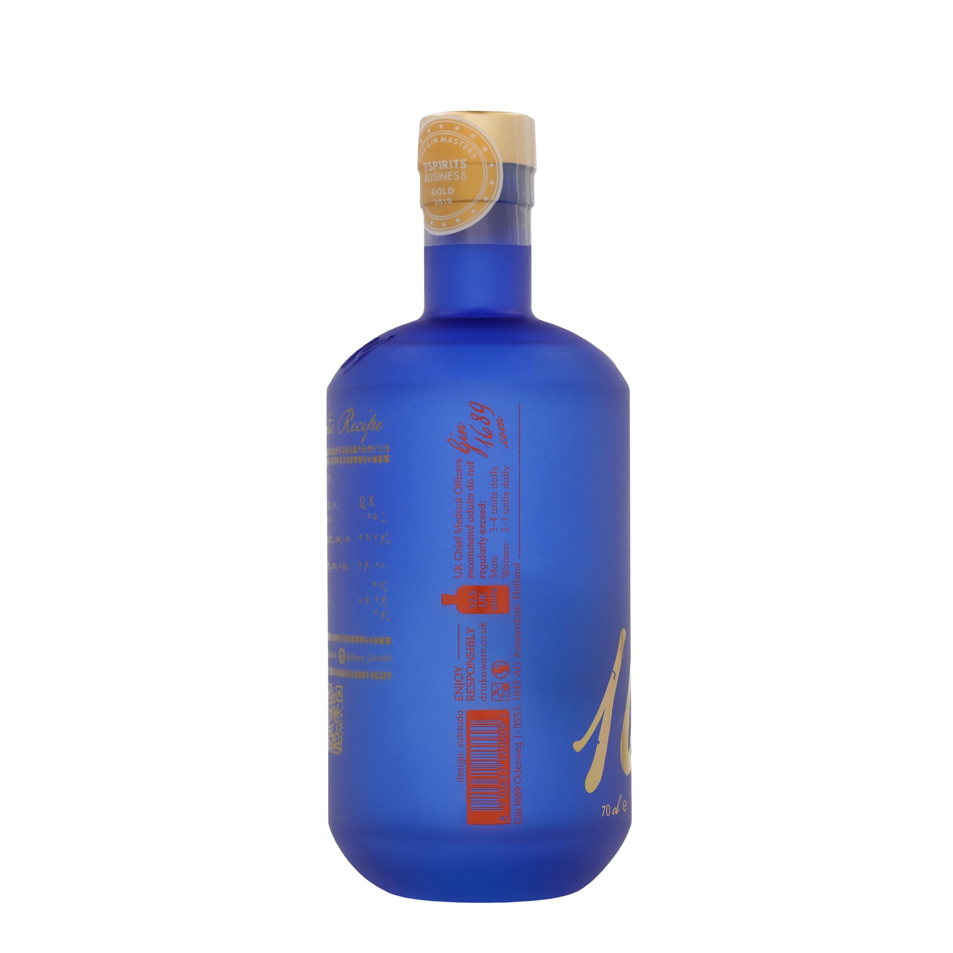 1689 Dutch Dry Gin | London Dry 70 cl | Weicher & Abgerundeter Geschmack | Klassischer Premium Gin aus den Niederlanden (42% Vol.)