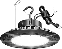 Vista 11 de Paquete de 4 luces LED UFO de alta bahía de 300 W, luces altas de 45,000 lm (equivalente a 1250 W MH/HPS) con atenuador, cable de 6' con enchufe